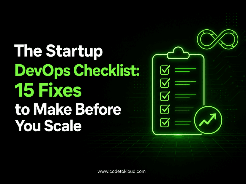 The Startup DevOps Checklist: 15 Fixes to Make Before You Scale